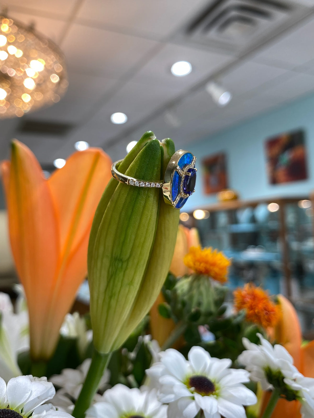 Blue Lagoon Opal Ring