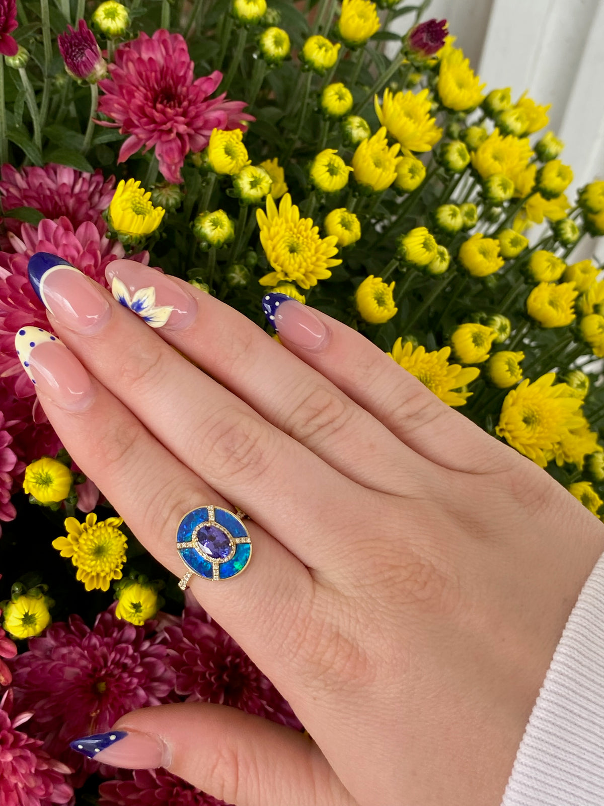 Blue Lagoon Opal Ring