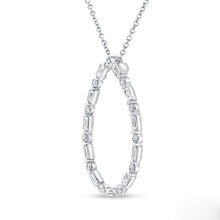 Load image into Gallery viewer, Open Teardrop Shape Diamond Necklace