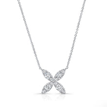 Load image into Gallery viewer, Pointed Quatrefoil Diamond Necklace
