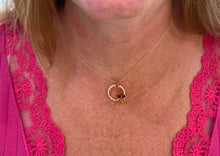 Load image into Gallery viewer, Gemstone and Diamond Circular Bouquet Pendant Necklace