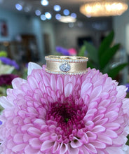 Load image into Gallery viewer, Oval Diamond Two Tone Gold and Diamond Band