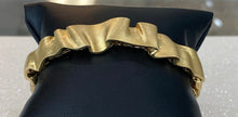 Load image into Gallery viewer, 18K Gold Satin Finish Wavy Gold Bangle