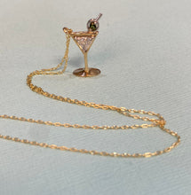 Load image into Gallery viewer, Yellow Gold Martini Necklace