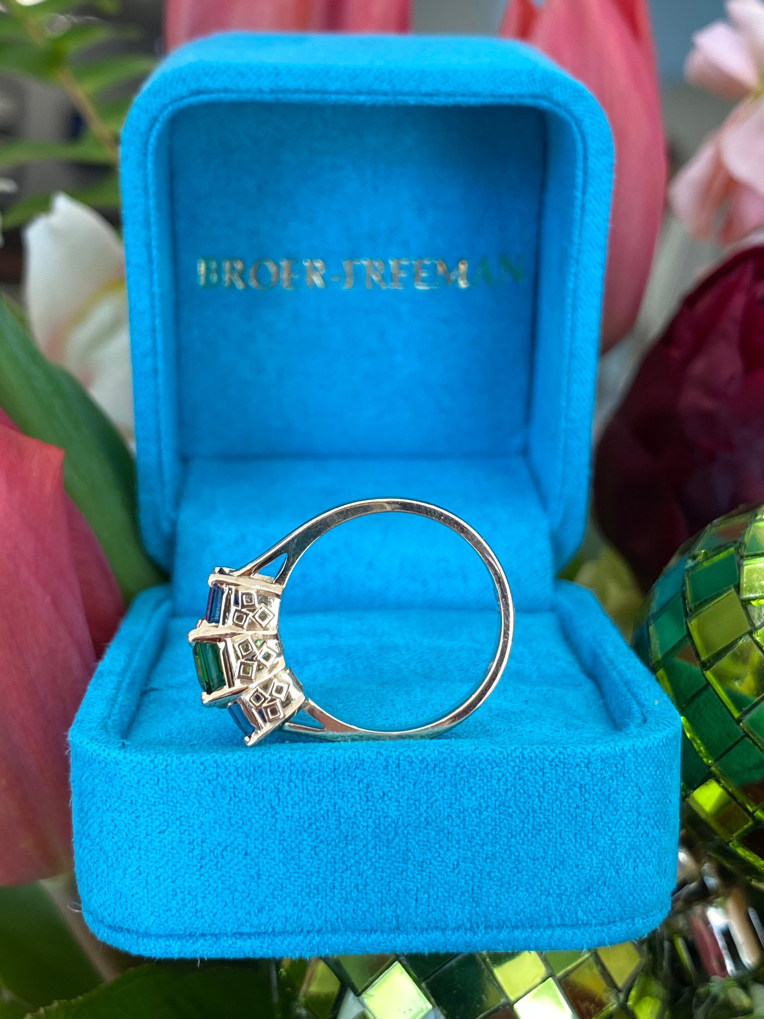 The Island Spritz Tourmaline & Sapphire Ring - On the Rocks Cocktail Collection