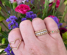 Load image into Gallery viewer, Beaded Gold and Diamond Layered Band