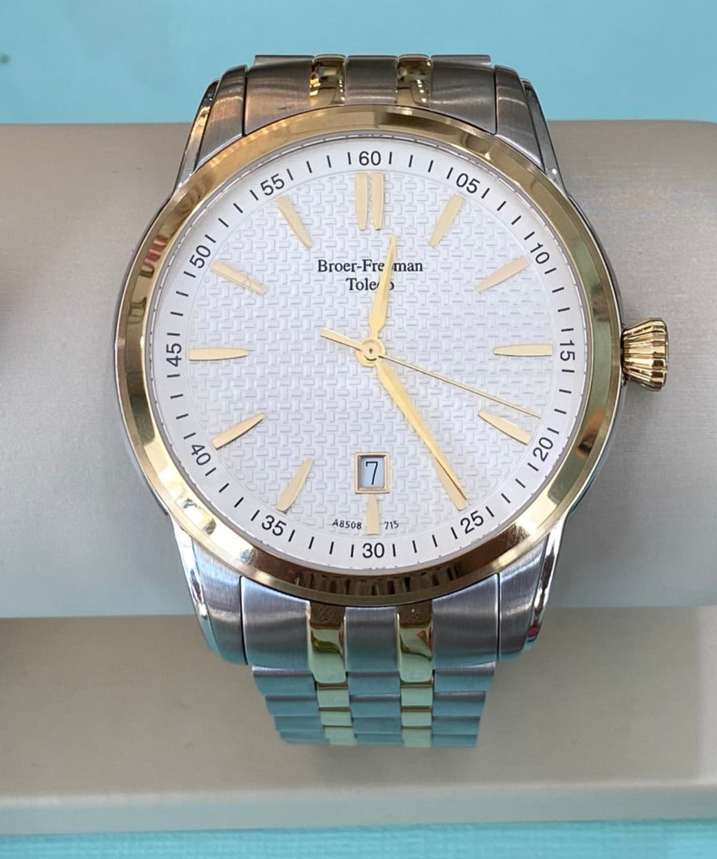 Two Tone Textured Dial Watch