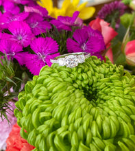 Load image into Gallery viewer, Three Stone Round Diamond Platinum Engagement Ring