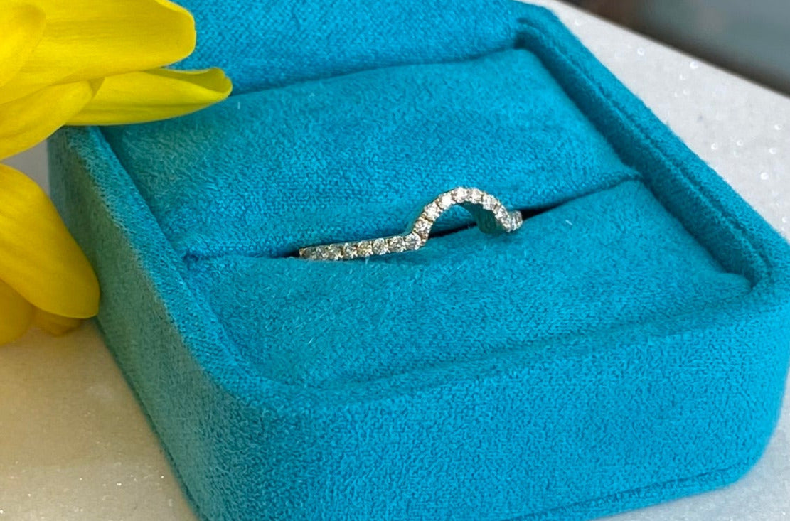 Vintage Yellow Gold Round Diamond Halo Engagement Ring and Wedding Band