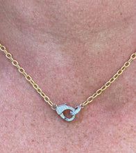 Load image into Gallery viewer, Sparkle Clasp Two Tone Gold Necklace