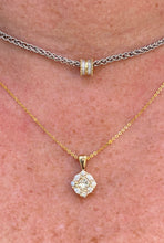 Load image into Gallery viewer, Diamond Cluster Pendant Necklace