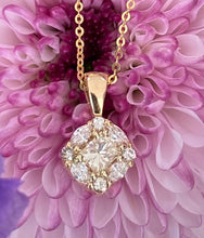 Load image into Gallery viewer, Diamond Cluster Pendant Necklace
