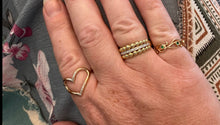 Load image into Gallery viewer, Beaded Gold and Diamond Layered Band