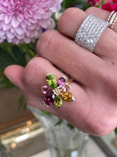 Load image into Gallery viewer, Gemstone Flower Burst Ring
