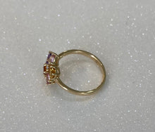 Load image into Gallery viewer, Yellow Gold Gemstone and Diamond Bouquet Ring