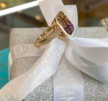 Load image into Gallery viewer, Yellow Gold Ametrine and Diamond Cocktail Ring