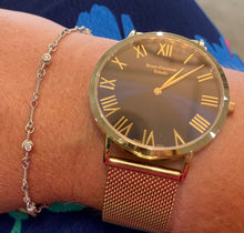 Load image into Gallery viewer, 18K Textured Diamond Line Bracelet