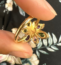 Load image into Gallery viewer, Gemstone Flower Burst Ring