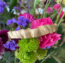 Load image into Gallery viewer, 18K Gold Satin Finish Wavy Gold Bangle