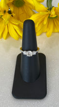 Load image into Gallery viewer, Three Stone Round Diamond Platinum Engagement Ring