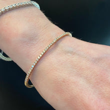 Load image into Gallery viewer, Rose Gold Diamond Flex Bangle