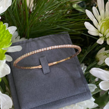 Load image into Gallery viewer, Rose Gold Diamond Flex Bangle