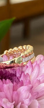 Load image into Gallery viewer, Beaded Gold and Diamond Layered Band