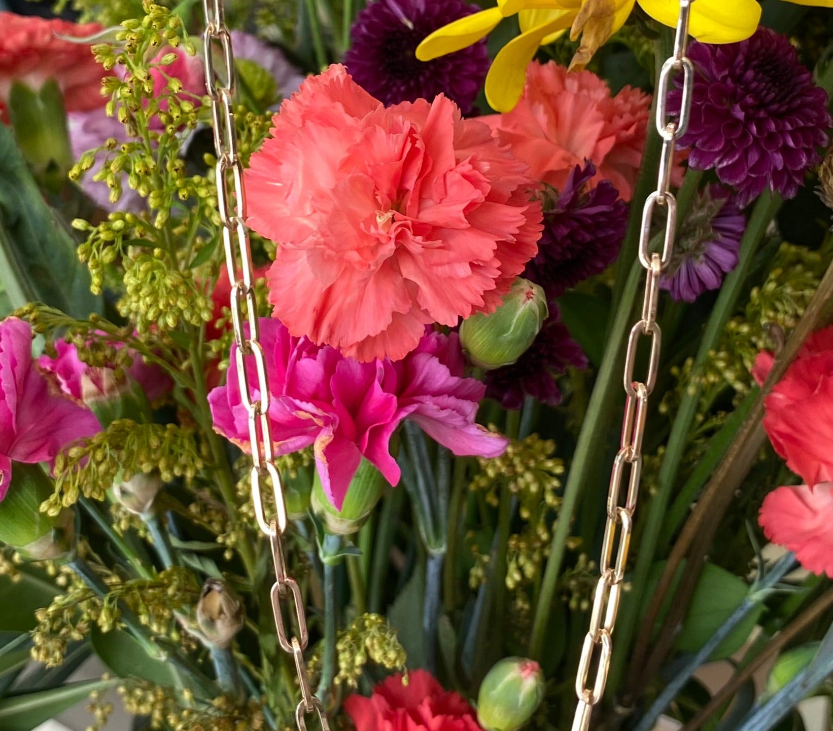 14K Yellow Gold Solid Paper Clip Chain