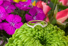 Load image into Gallery viewer, Vintage Yellow Gold Round Diamond Halo Engagement Ring and Wedding Band