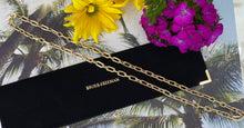 Load image into Gallery viewer, 14K Yellow Gold Textured Oval and Paper Clip Link Chain