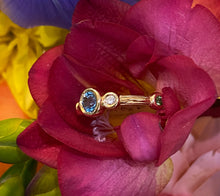 Load image into Gallery viewer, Yellow Gold Multi Gemstone Stackable Ring
