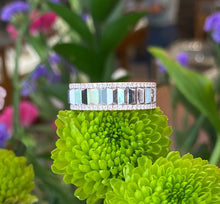 Load image into Gallery viewer, Two Tone Stair-Step Flash Diamond Band