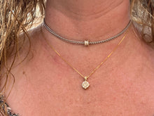 Load image into Gallery viewer, Diamond Cluster Pendant Necklace