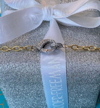 Load image into Gallery viewer, Sparkle Clasp Two Tone Gold Necklace