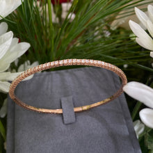 Load image into Gallery viewer, Rose Gold Diamond Flex Bangle