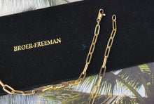 Load image into Gallery viewer, 14K Yellow Gold Solid Paper Clip Chain