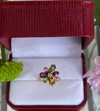 Load image into Gallery viewer, Gemstone Flower Burst Ring