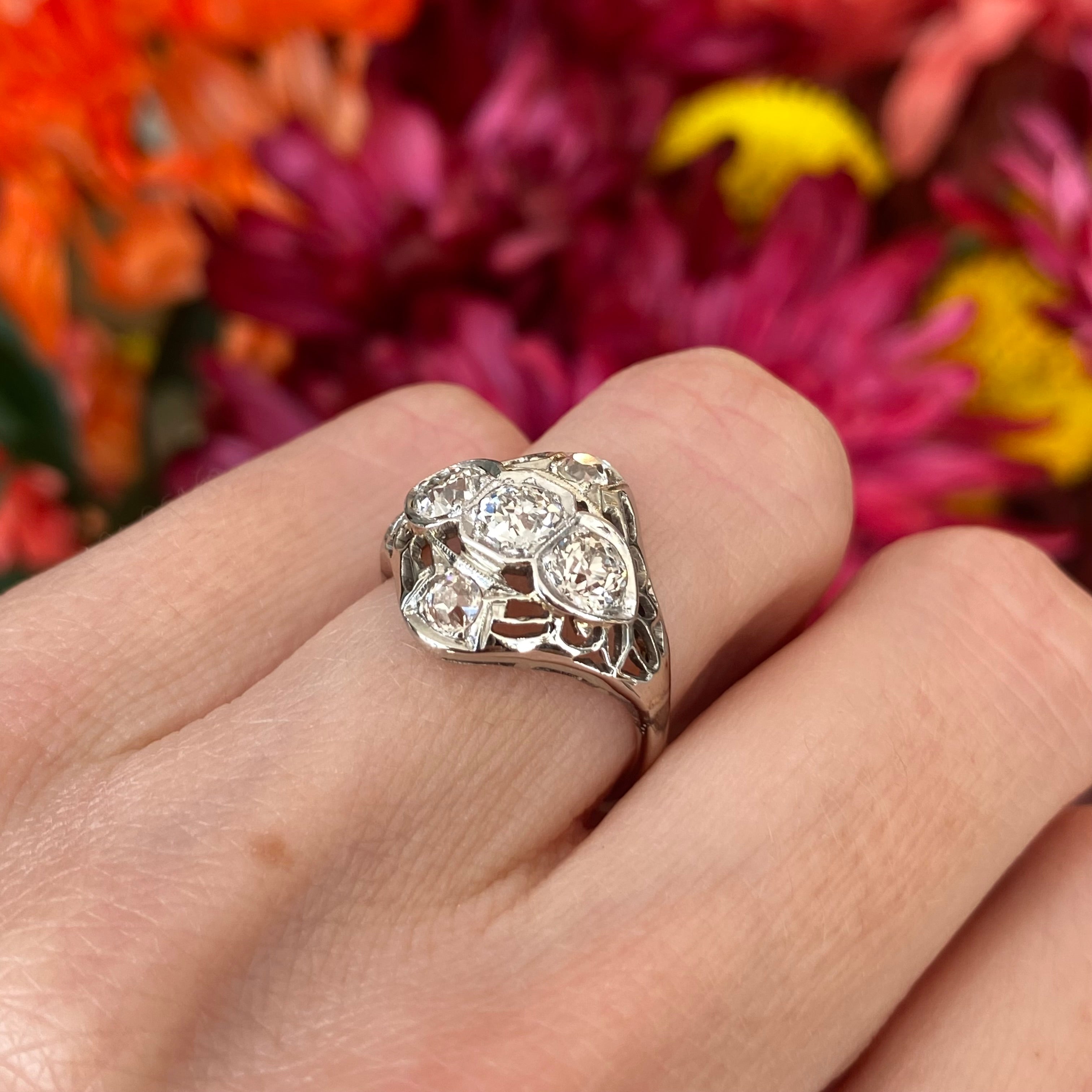 Pure Antique Diamond Magic Ring - Vintage