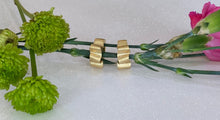 Load image into Gallery viewer, 18K Gold Satin Finish Wavy Hoop Earrings