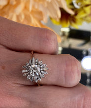 Load image into Gallery viewer, Vintage Starburst Diamond Ring