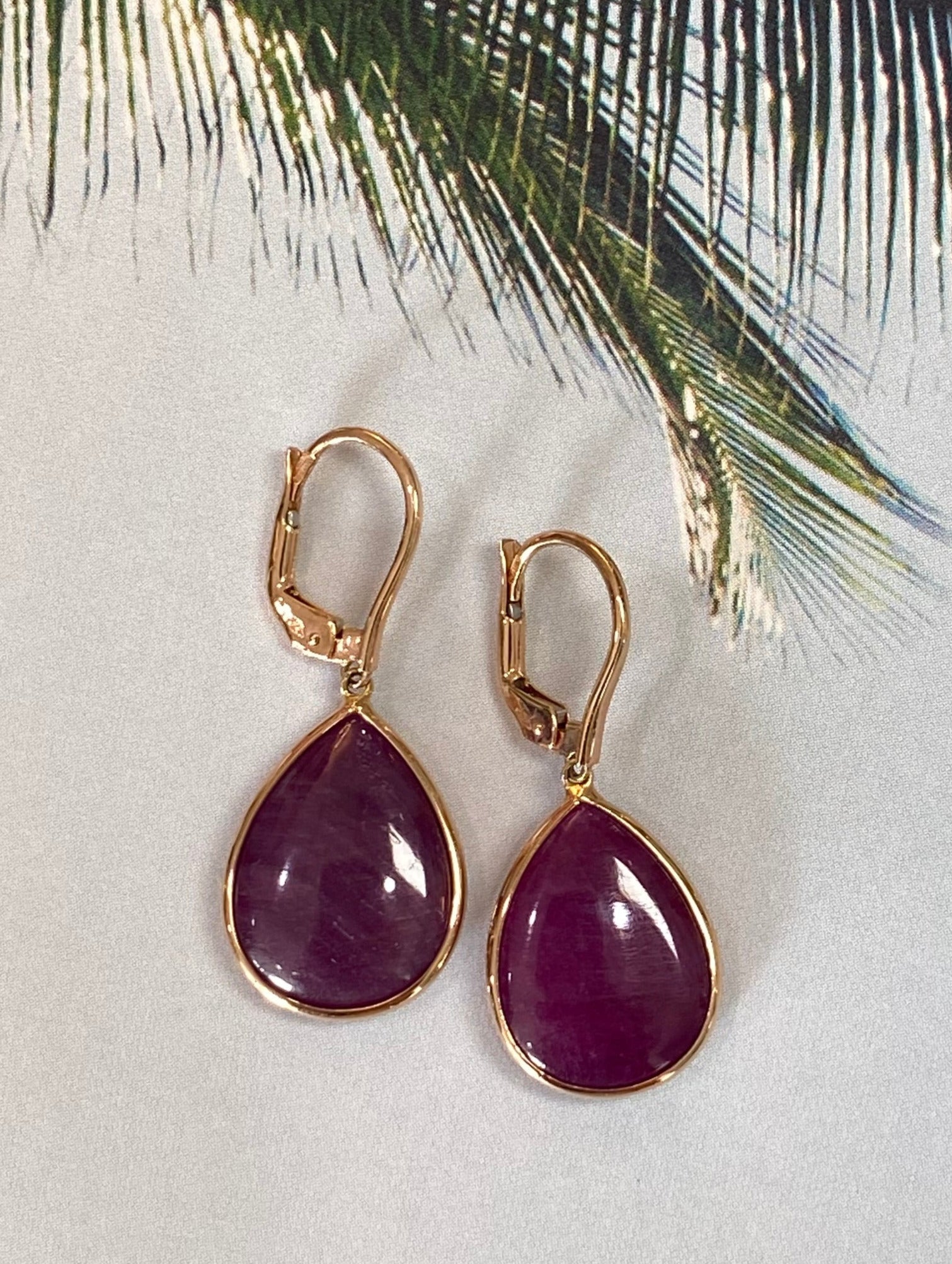 Crimson Heirloom Drop Earrings