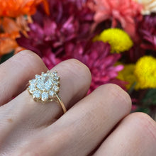 Load image into Gallery viewer, Vintage Pear Diamond Halo Ring