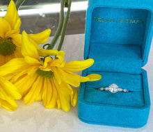 Load image into Gallery viewer, Platinum Round Diamond and Oval Band Engagment Ring