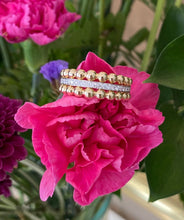 Load image into Gallery viewer, Beaded Gold and Diamond Layered Band