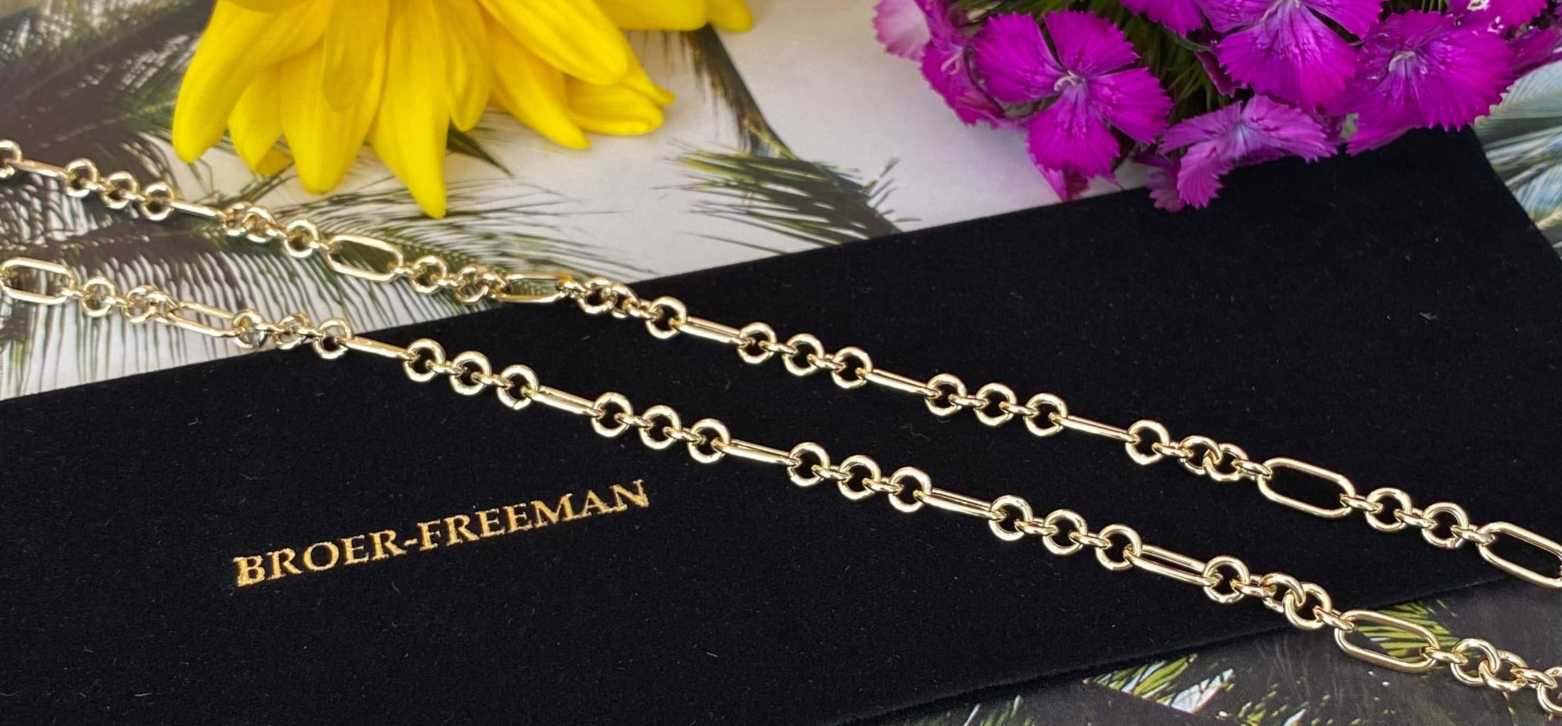 14K Yellow Gold Round Figaro Link Chain