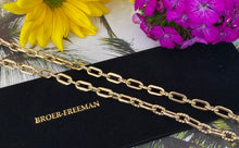 Load image into Gallery viewer, 14K Yellow Gold Textured Oval and Paper Clip Link Chain