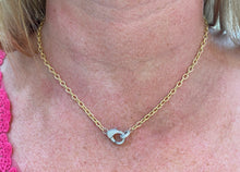 Load image into Gallery viewer, Sparkle Clasp Two Tone Gold Necklace