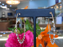 Load image into Gallery viewer, Fun Diamond Dangle Hoops