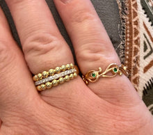 Load image into Gallery viewer, Beaded Gold and Diamond Layered Band