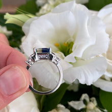 Load image into Gallery viewer, Bi-Colored Sapphire and Diamond Ring